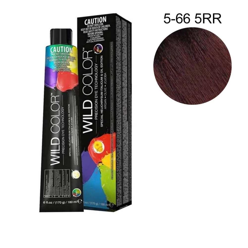 Краска-крем перманентная WildColor для волос 180 мл (5-66 5RR)