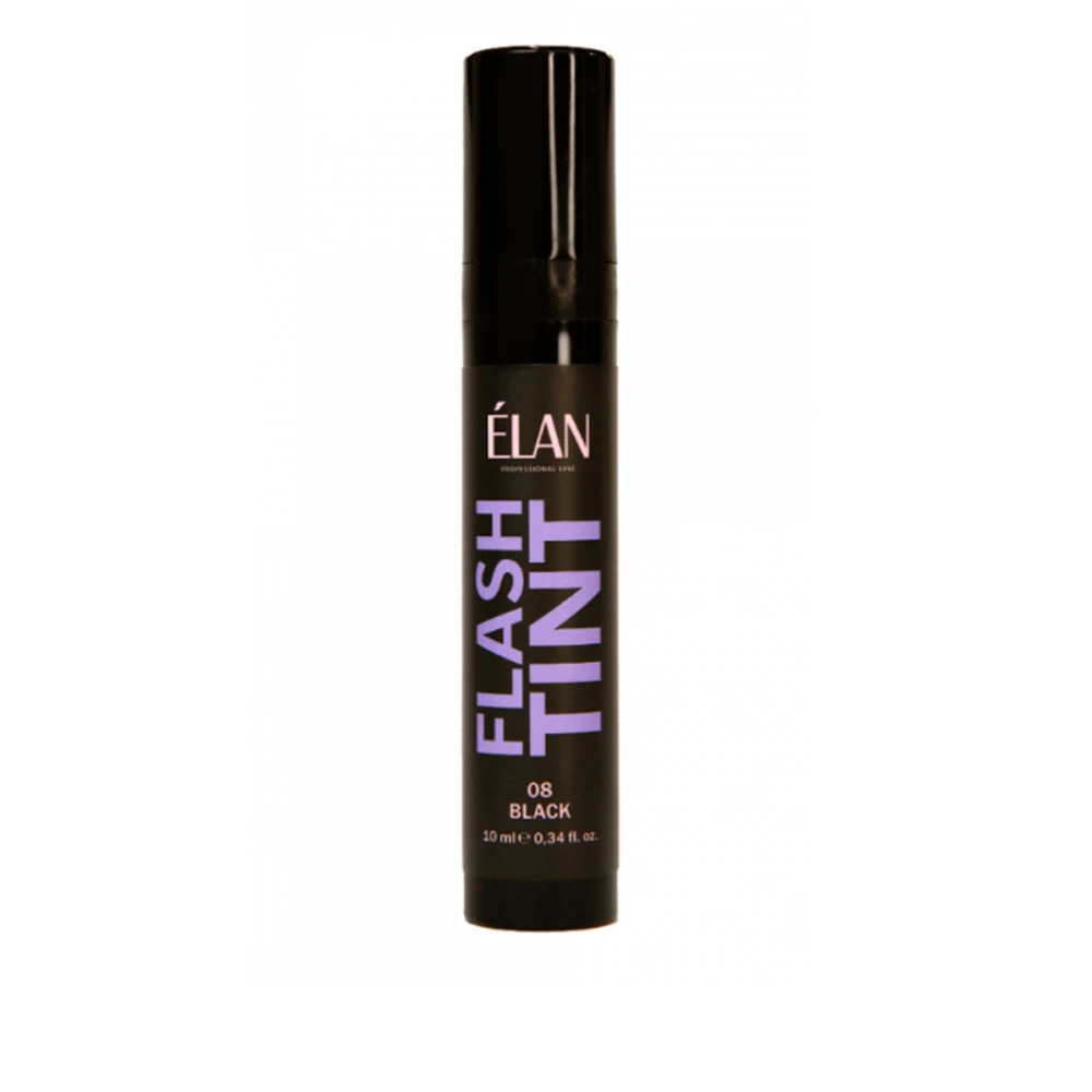 Окклюзивная система окрашивания бровей и ресниц Elan Flash Tint (черный 08)