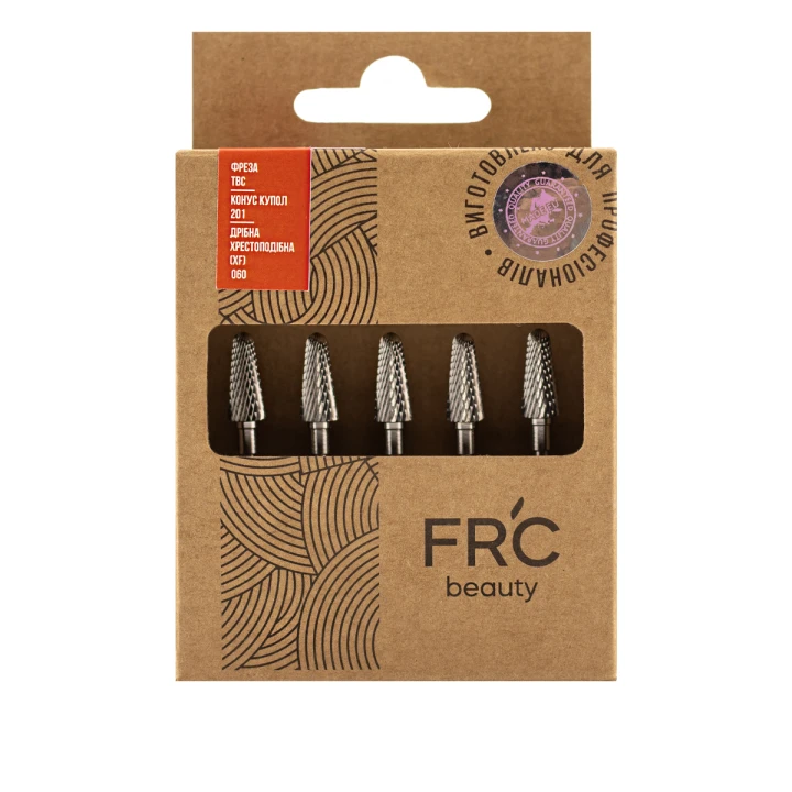 Фреза ТВС Конус купол 201 дріб хрестоподібна (XF) 5шт (червона 060)