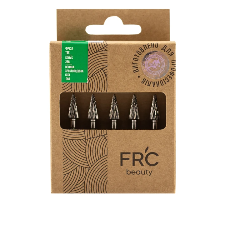 Фреза ТВС Конус 266 велика хрестоподібна (XG) 5шт (зелена 060)