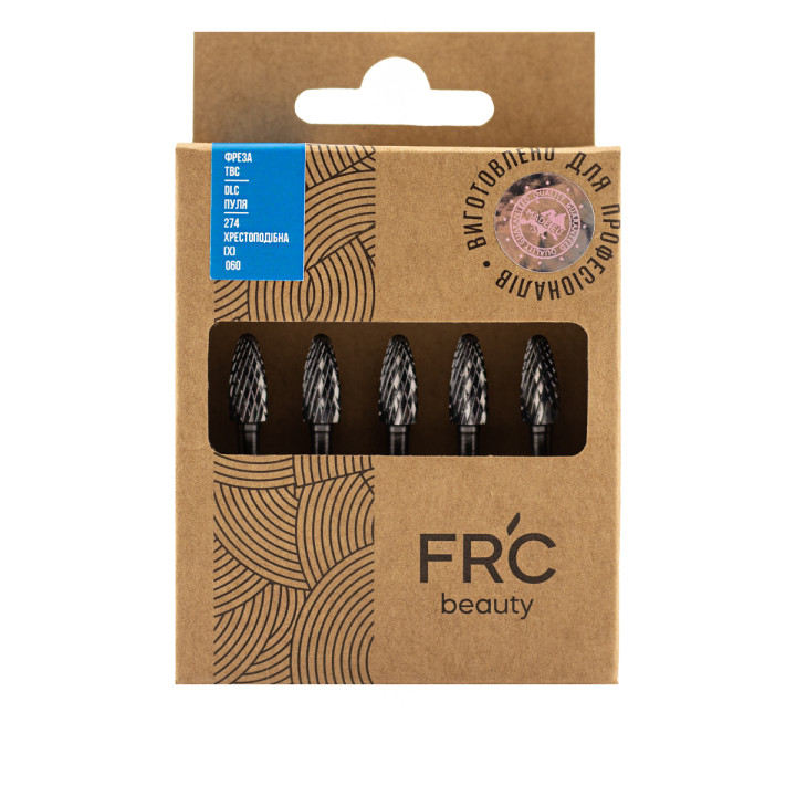 Фреза ТВС DLC Пуля 274 крестообразная (X) 5шт (синяя 060)