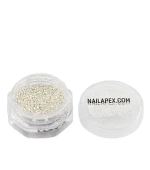 Декор "песок" NailApex в баночке (84 серебро белое (мелкое))