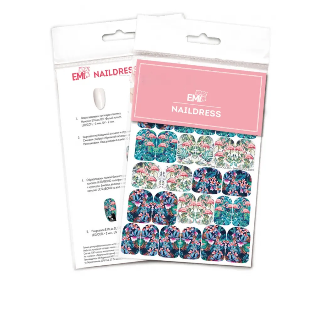 Слайдер-дизайн E.MI NailDress (34 Фламінго)