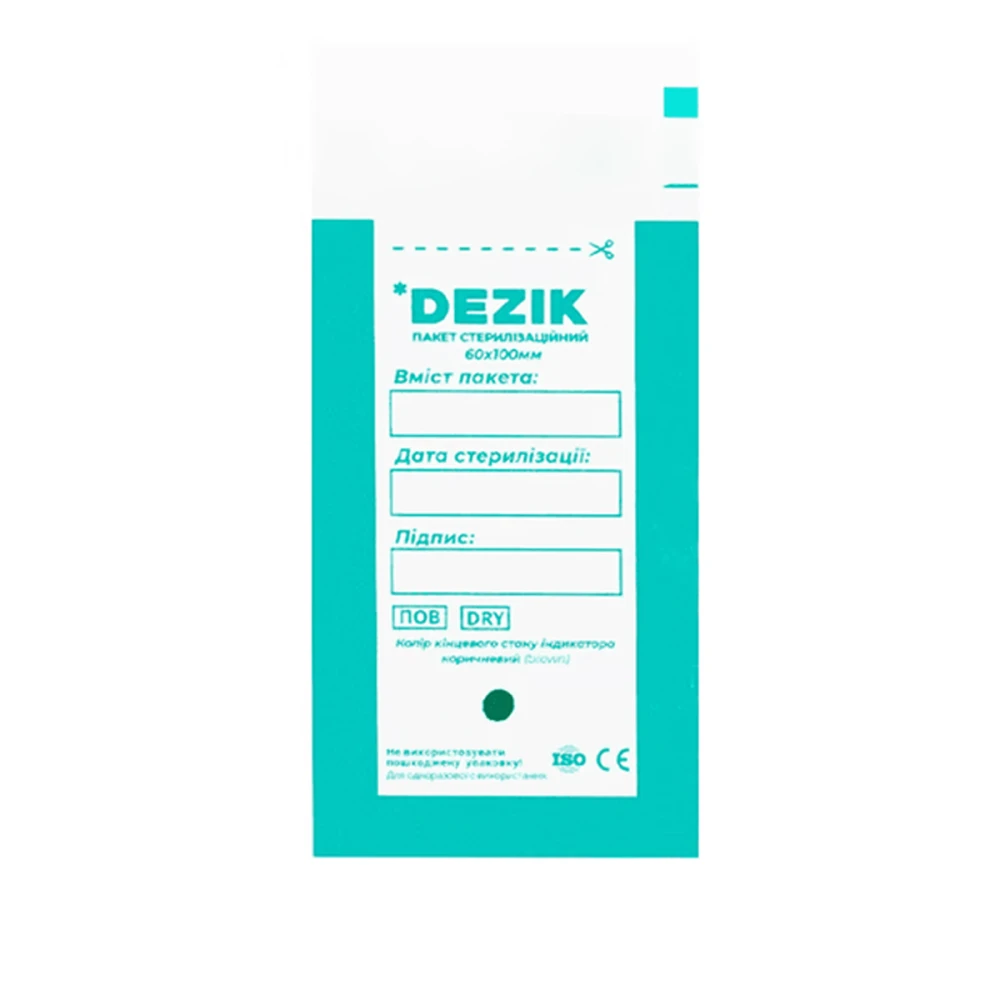 Пакеты для стерилизации (прозрачные) DEZIK 60х100 мм 100 ед.