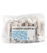 Набір одноразовий для манікюру №1 (міні-пилка 180/240 + мін-ібаф+ паличка) (50 од)