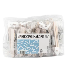 Набор одноразовый для маникюра №1 (мини-пилочка 180/240 + мин-ибаф + палочка) (50 ед)