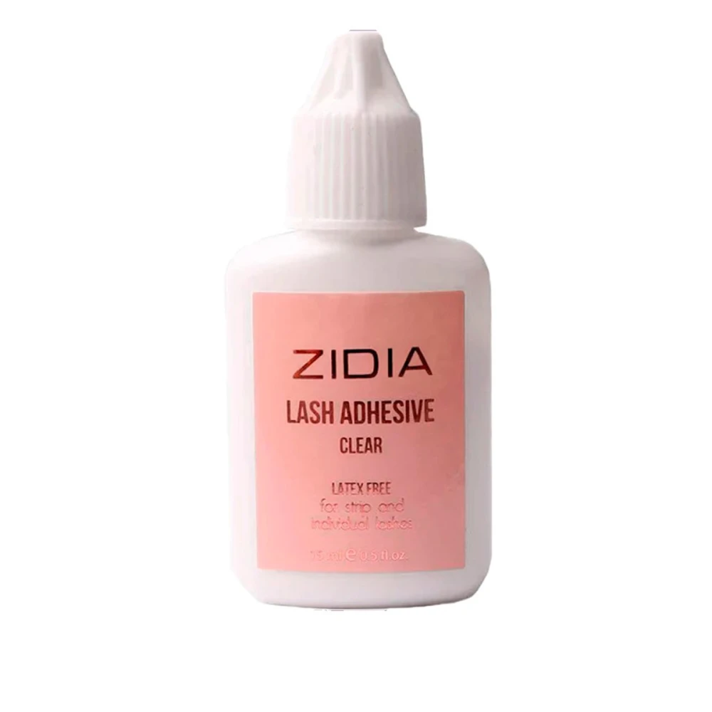 Клей для накладных ресниц и пучков прозрачный ZIDIA Latex Free Glue 15 ml