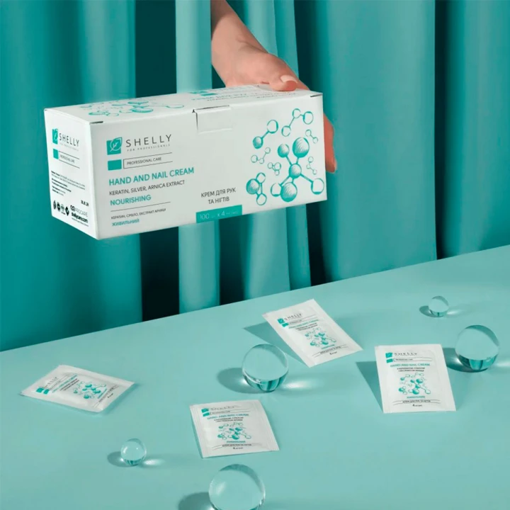 Крем Shelly для рук та нігтів з кератином сріблом та екстрактом арніки 4 мл