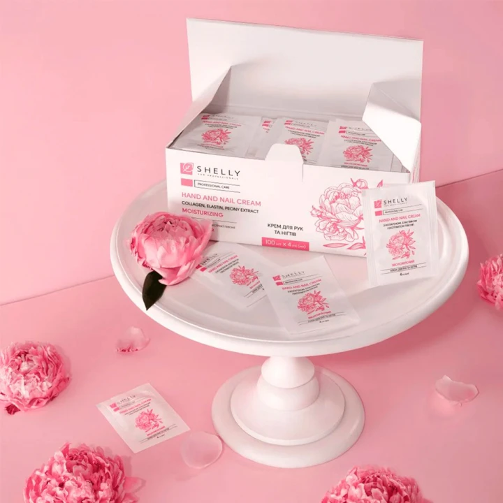 Крем Shelly для рук и ногтей с коллагеном эластином и экстрактом пиона 4 мл