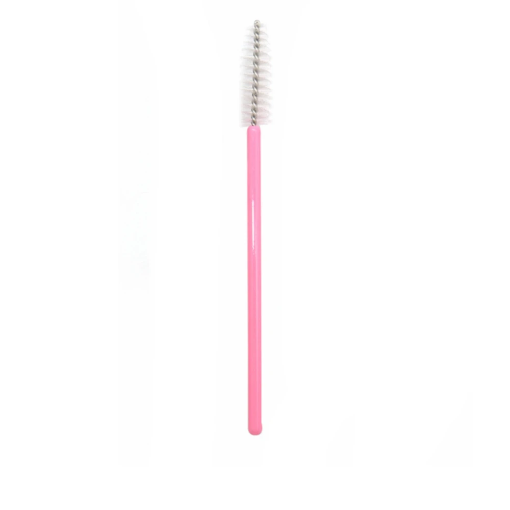 Щеточка для ресниц Vivienne розовая ручка 10 шт (Белая)