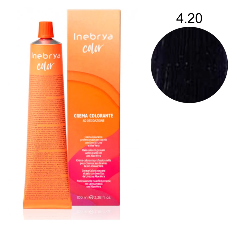 Крем-краска Inebrya Сolor с содержанием аммиака 100 мл (4-20)