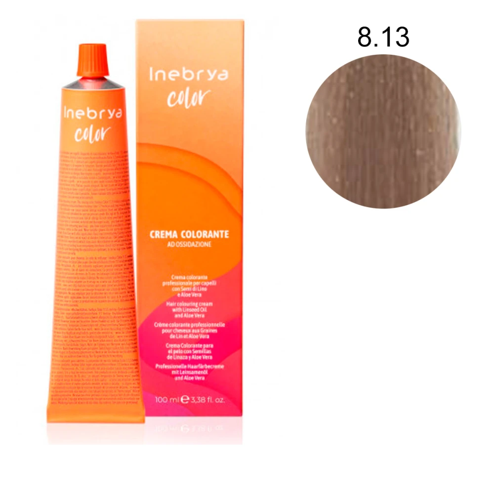 Крем-краска Inebrya Сolor с содержанием аммиака 100 мл (8-13)