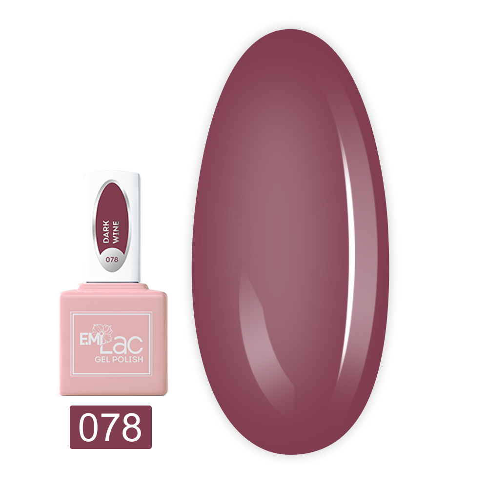 Гель лак E.MI Lac 6 мл (078 Черное вино)