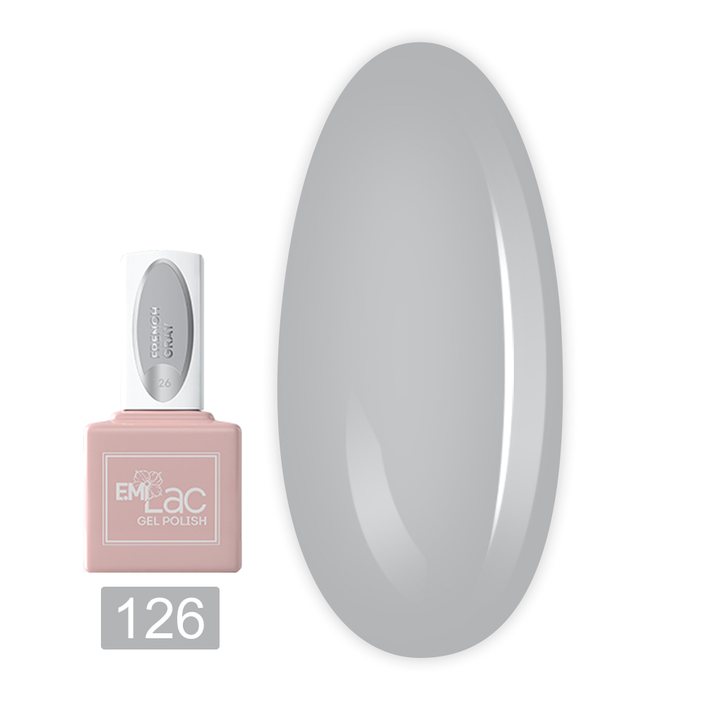Гель-лак E.MI Lac 6 мл (126 Французький сірий)