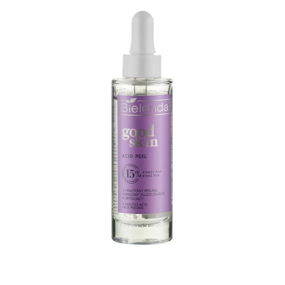 Сыворотка BIELENDA Skin Aciic Peel для лица с AHA+PHA кислотами и ниацинамидом Микро-отшелушивающий 30 мл