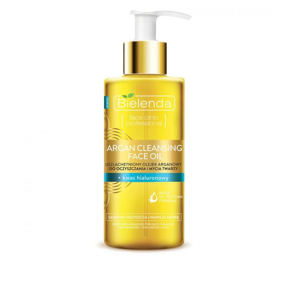 Олія BIELENDA Argan Cleansing Face Oil гідрофільна для вмивання з гіауроновою кислотою 140 мл