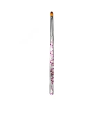 Пензлик напівпрозорий Квіти гель Овал mArt (№6)