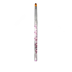 Пензлик напівпрозорий Квіти гель Овал mArt (№6)