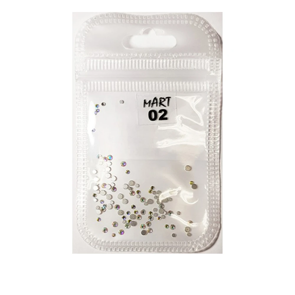Стразы mArt (02 Glass Микс Clear AB ss3ss6 (3уп))