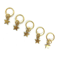 Пирсинг для волос 5 ед/уп (звездочки золото)