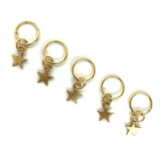 Пірсинг для волосся 5 од/уп (зірочки золото)