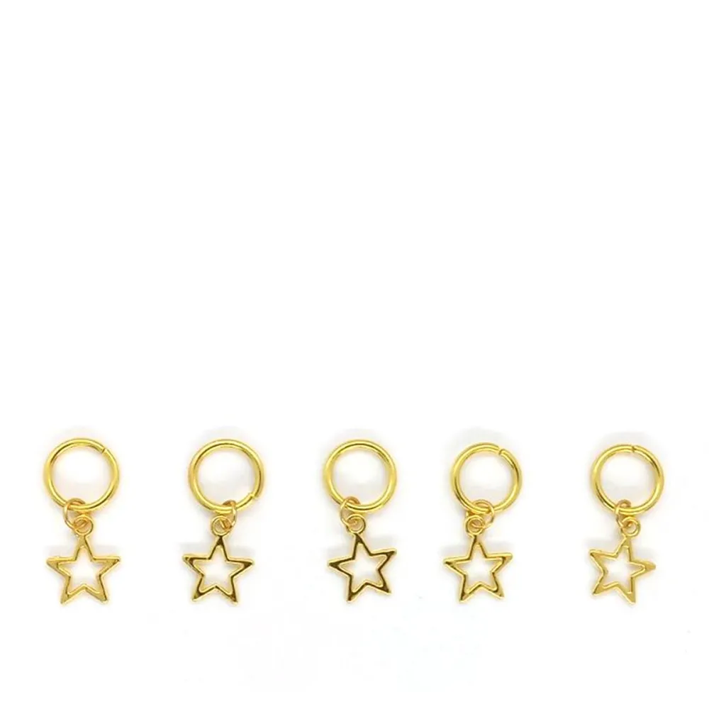 Пирсинг для волос 5 ед/уп (звезды контур)