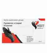 Рукавички нітрил бпудрнестерильні Hoff Medical Black щільні 5 г (L)