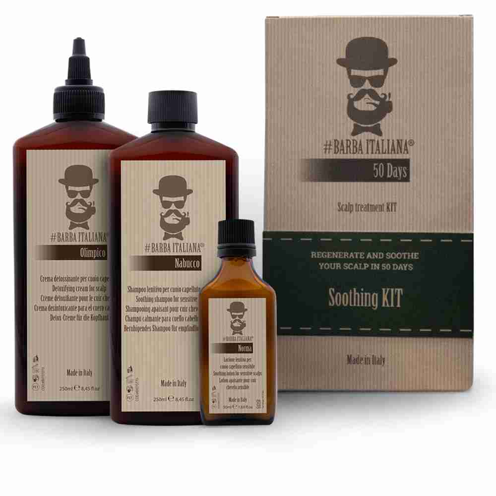 Набір трихологіч косметики для чутливої шкіри голови Barba Italiana Soothing Kit 50 days (Norma Nabucco Olimpico)