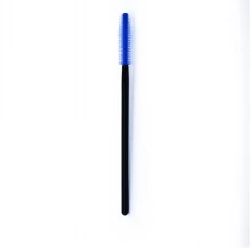 Щіточка для вій Vivienne чорна ручка 10 шт (Синя)