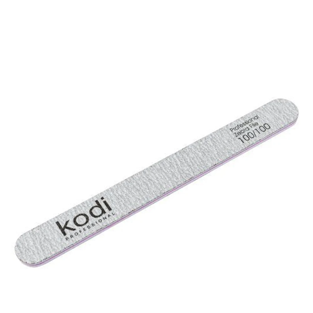 Пилка КODI Прямої форми № 133 світло сіра-фіолет 100/100 розмір (178/19/4)