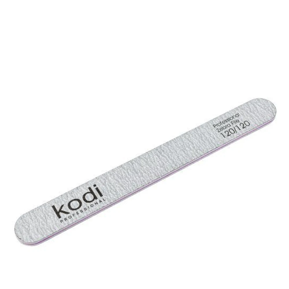 Пилка КODI Прямой формы № 134 светло серая-фиолет 120/120 размер (178/19/4)