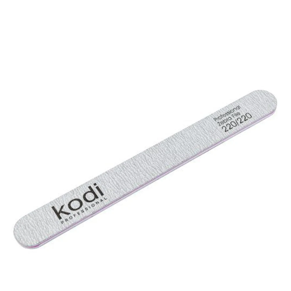 Пилка КODI Прямої форми № 137 світло сіра-фіолет 220/220 розмір (178/19/4)