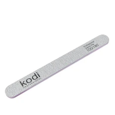 Пилка КODI Прямой формы № 138 светло серая-фиолет 100/180 размер (178/19/4)