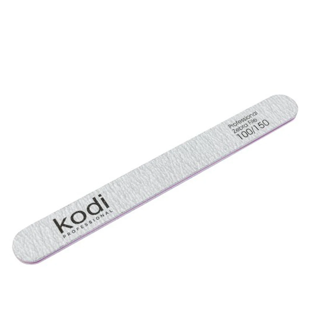 Пилка КODI Прямої форми № 140 світло сіра-фіолет 100/150 розмір (178/19/4)