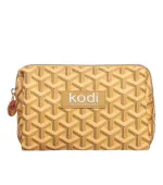 Косметичка KODI "Дельта" размер S (Желтый с принтом)