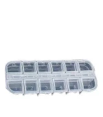 Коробочка пластиковая KODI для стразов 12 секций белая