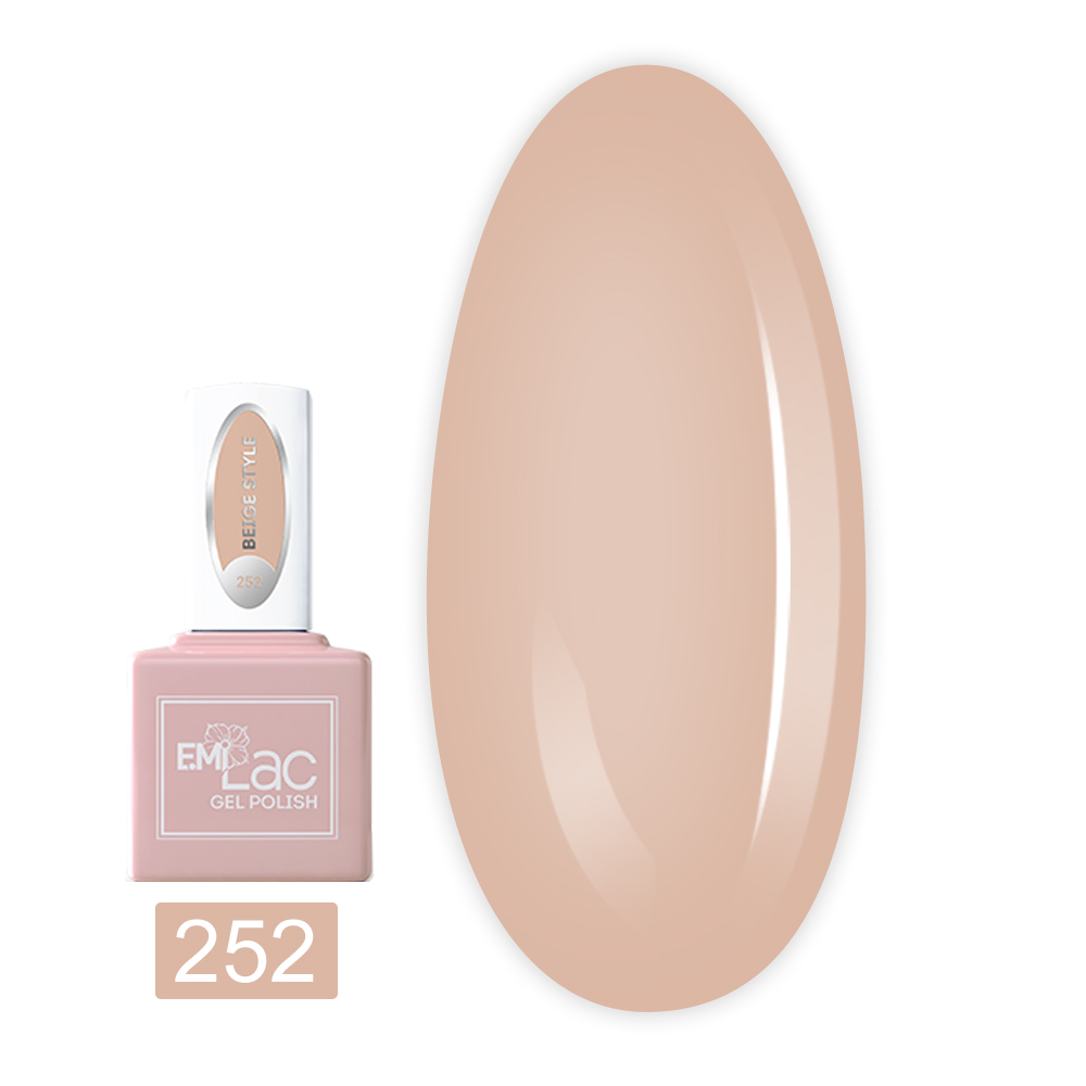 Гель лак E.MI Lac 9 мл (252 Beiger Style)