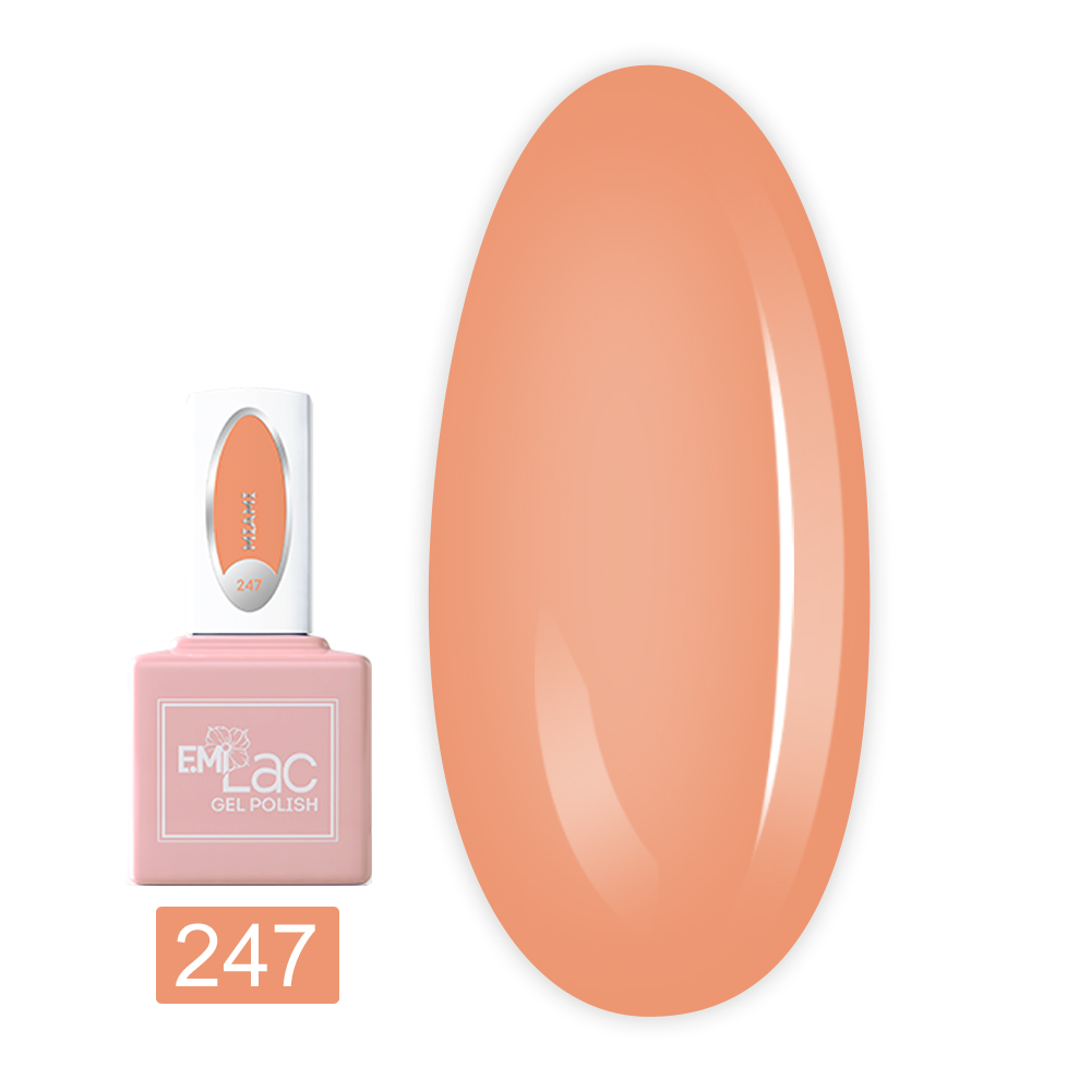 Гель-лак E.MI Lac 9 мл (247 Майамі)