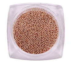 Бульонки металлические KOMILFO 08 мм 6 г (Rose Gold)