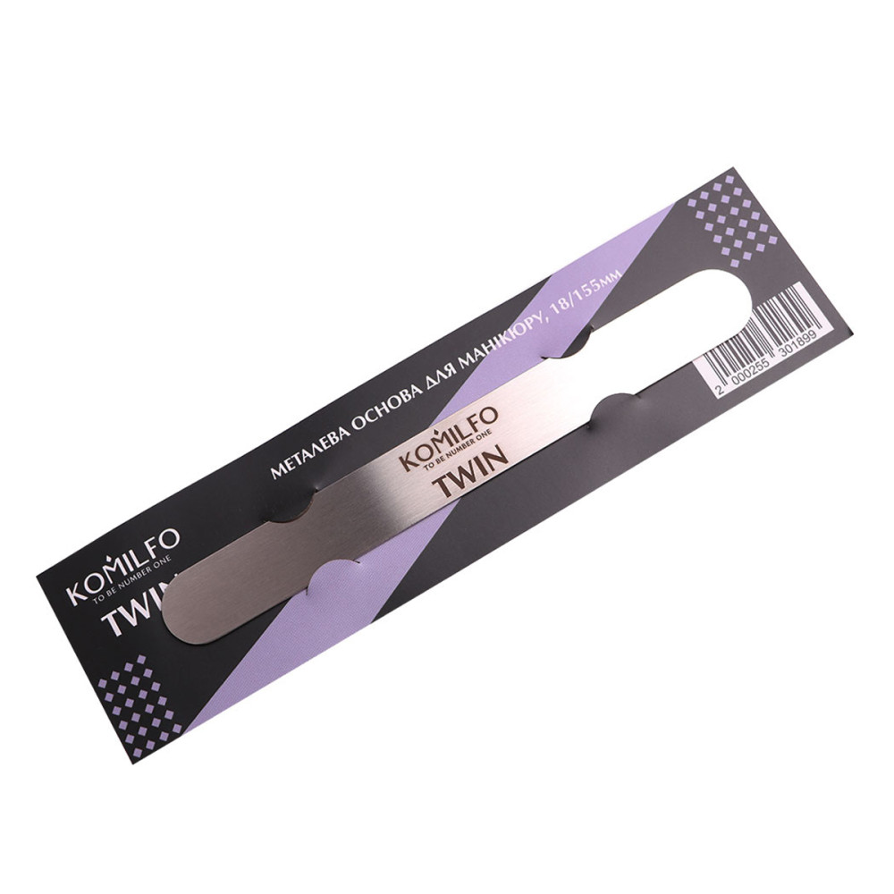 Основа KOMILFO TWIN металева для манікюра 18/155 мм
