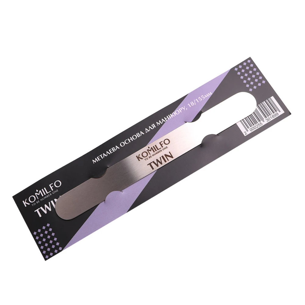 Основа KOMILFO TWIN металева для манікюра 18/155 мм