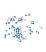 Стрази KOMILFO розмір 3 100 штуп (Blue zircon AB)