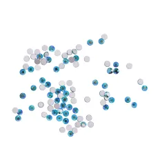 Стразы KOMILFO размер 3 100 штук (Blue zircon AB)