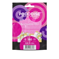 Файл змінний для педикюрного диска білий на мякій основі Сталекс PODODISK PRO XS 50 шт (180 grit)