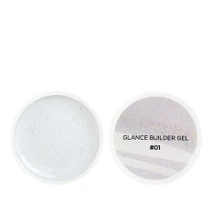 Гель для наращивания ногтей COUTURE Glance builder gel с шимером 15 мл (001)