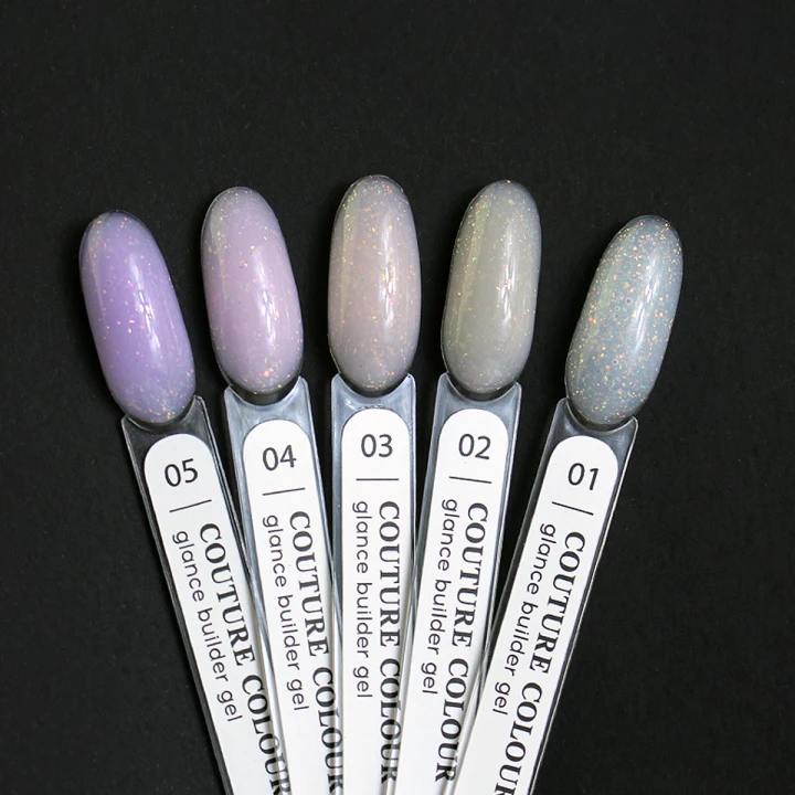 Гель для наращивания ногтей COUTURE Glance builder gel с шимером 15 мл (005)