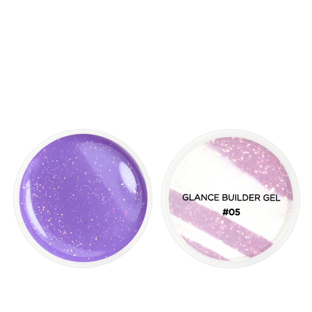 Гель для наращивания ногтей COUTURE Glance builder gel с шимером 15 мл (005)