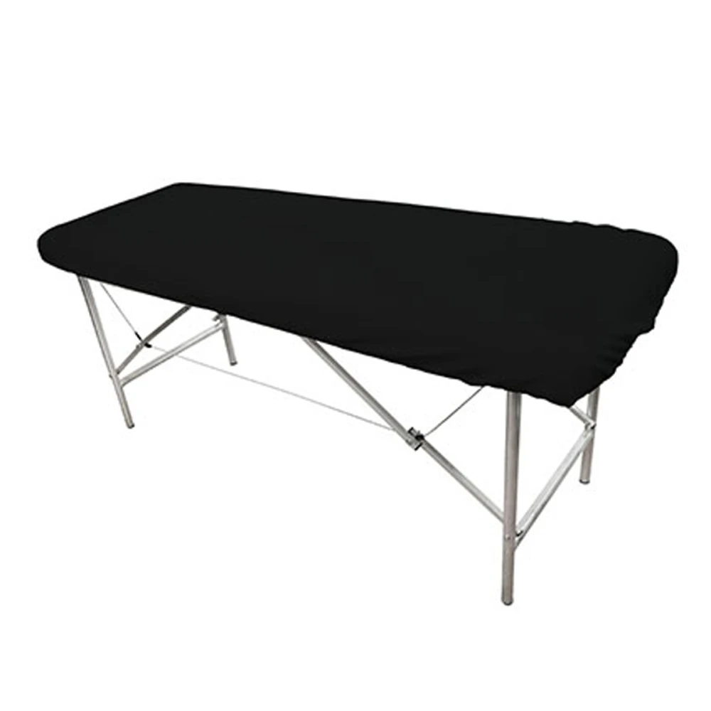 Чехол махровый на кушетку массажный стол Аврора многоразовый (Черный)
