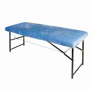 Чохол махровий на кушетку масажний стіл Аврора багаторазовий (Небесно блакитний)
