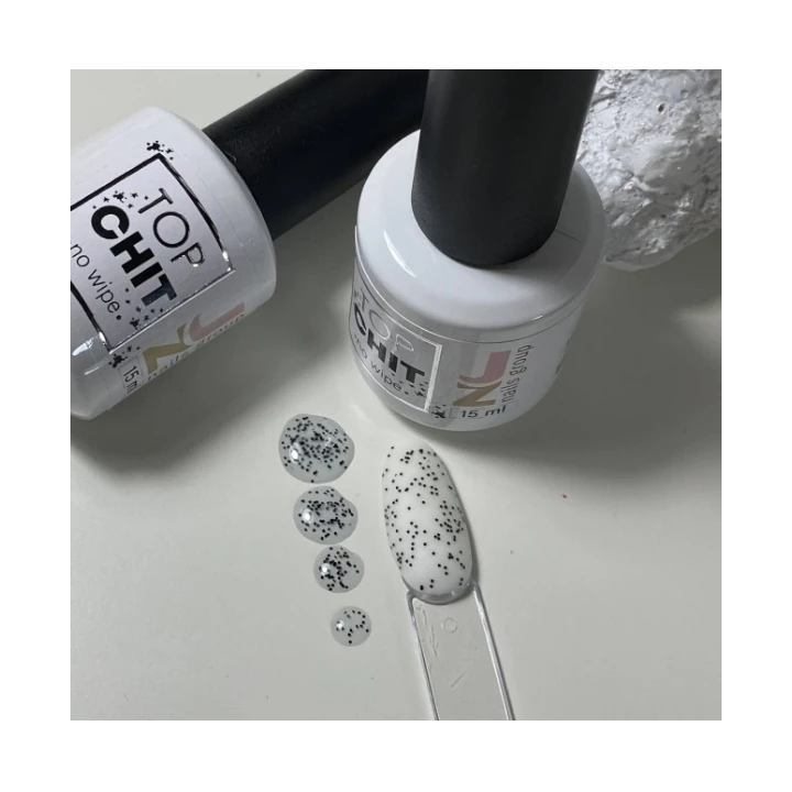 Топ JZ NAILS Top Chit No Wipe для гель-лаку 15 мл (Black)